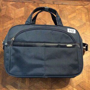 Samsonite Classic Business Multi Compartment Shoulder Bag Blue Laptop Carry On